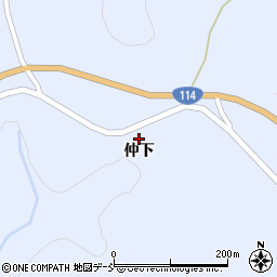 福島県福島市飯野町青木（仲下）周辺の地図