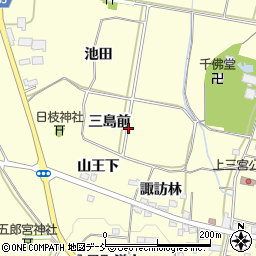 福島県喜多方市上三宮町上三宮（三島前）周辺の地図