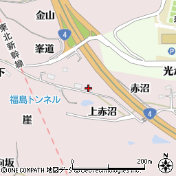 福島県福島市松川町浅川峯道周辺の地図