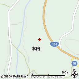 福島県福島市立子山本内周辺の地図