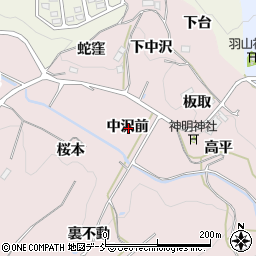 福島県福島市松川町浅川（中沢前）周辺の地図