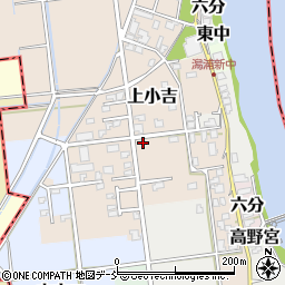 新潟県新潟市西蒲区上小吉1740-3周辺の地図