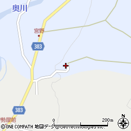 福島県西会津町（耶麻郡）奥川大字飯沢（稲場）周辺の地図