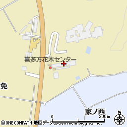 喜多方花木センター周辺の地図