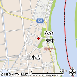 新潟県新潟市西蒲区上小吉1541-1周辺の地図