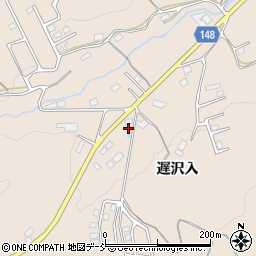 福島県福島市小田遅沢周辺の地図