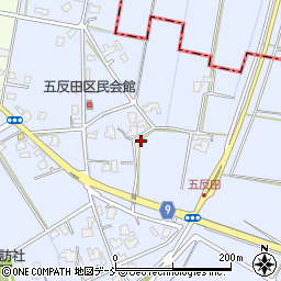 新潟県加茂市五反田周辺の地図