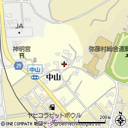 新潟県西蒲原郡弥彦村中山周辺の地図