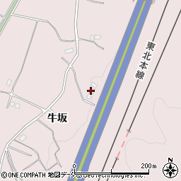 福島県福島市平石（牛坂）周辺の地図