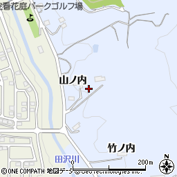 福島県福島市田沢（山ノ内）周辺の地図