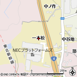 福島県福島市清水町一本松周辺の地図