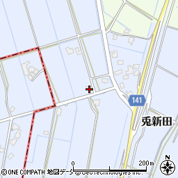 新潟県新潟市南区兎新田592周辺の地図