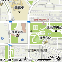 福島県福島市蓬らい町周辺の地図