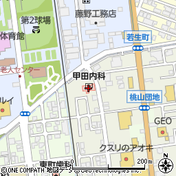 甲田内科クリニック周辺の地図