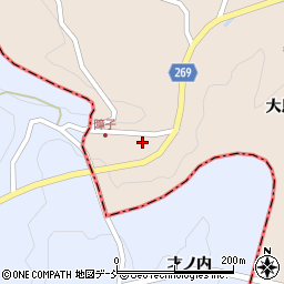福島県伊達市月舘町上手渡障子周辺の地図