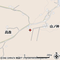福島県福島市小田高森前周辺の地図