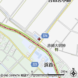 藤島揚水機場周辺の地図