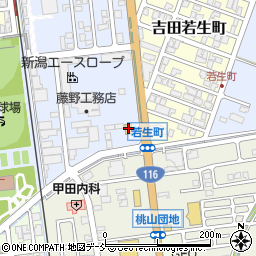 セブンイレブン下越北吉田店周辺の地図