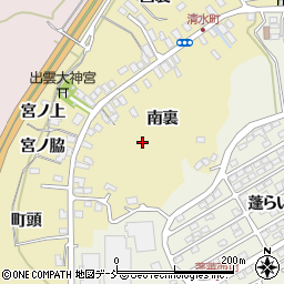 福島県福島市清水町南裏周辺の地図
