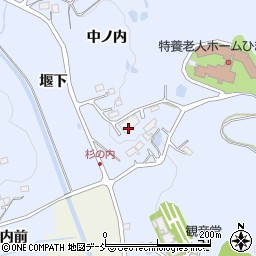 福島県福島市田沢（杉ノ内）周辺の地図