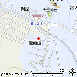 福島県福島市田沢（座頭山）周辺の地図