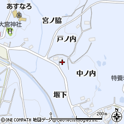 福島県福島市田沢（戸ノ内）周辺の地図