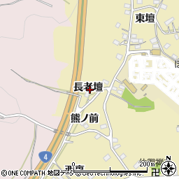 福島県福島市清水町長老壇周辺の地図