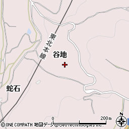 福島県福島市平石谷地周辺の地図