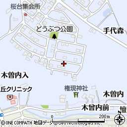 福島県福島市田沢桜台29-12周辺の地図