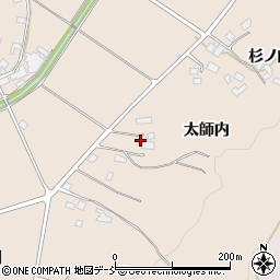 福島県福島市小田太師内周辺の地図