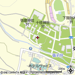 弥彦山ロープウェイ山麓駅周辺の地図