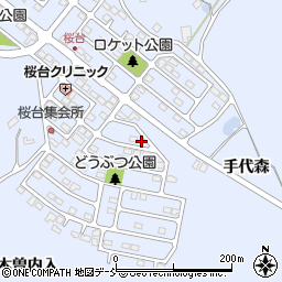 福島県福島市田沢桜台23-5周辺の地図