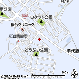 福島県福島市田沢桜台23周辺の地図