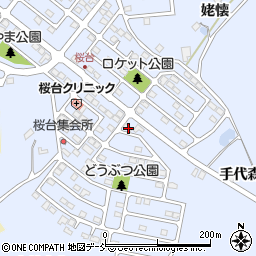 福島県福島市田沢桜台23-9周辺の地図