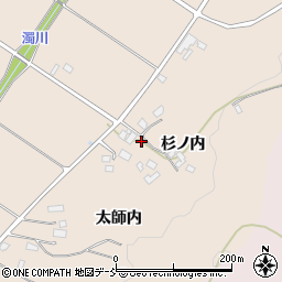 福島県福島市小田杉ノ内周辺の地図