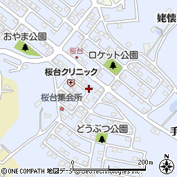 福島県福島市田沢桜台22周辺の地図
