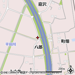 福島県福島市平石八郎周辺の地図