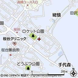 福島県福島市田沢桜台17-12周辺の地図