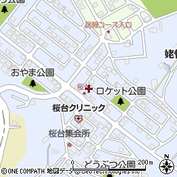 福島県福島市田沢桜台21周辺の地図