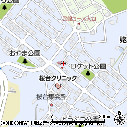 福島県福島市田沢桜台21-12周辺の地図