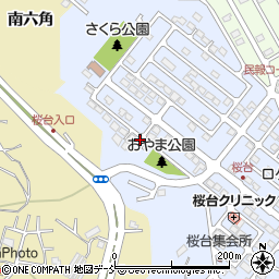 福島県福島市田沢桜台2周辺の地図