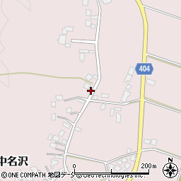 新潟県五泉市中名沢周辺の地図