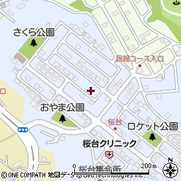 福島県福島市田沢桜台7-9周辺の地図