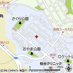 福島県福島市田沢桜台7周辺の地図