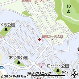 福島県福島市田沢桜台9-12周辺の地図