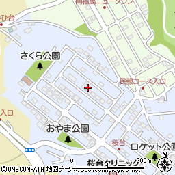 福島県福島市田沢桜台8周辺の地図