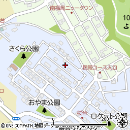 福島県福島市田沢桜台9周辺の地図