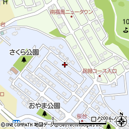 福島県福島市田沢桜台9-16周辺の地図