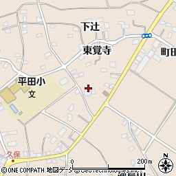福島県福島市小田東覚寺周辺の地図
