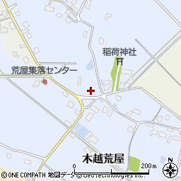 新潟県五泉市木越荒屋周辺の地図